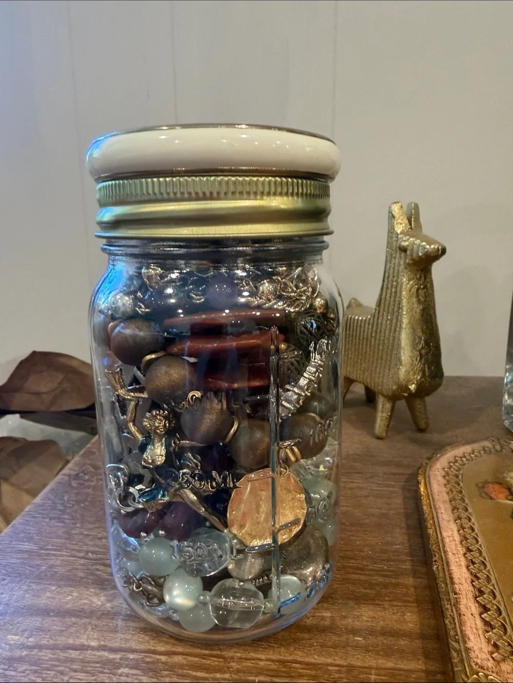 Ice Queen vintage beauty queen with earthy warmth mystery jewelry jar